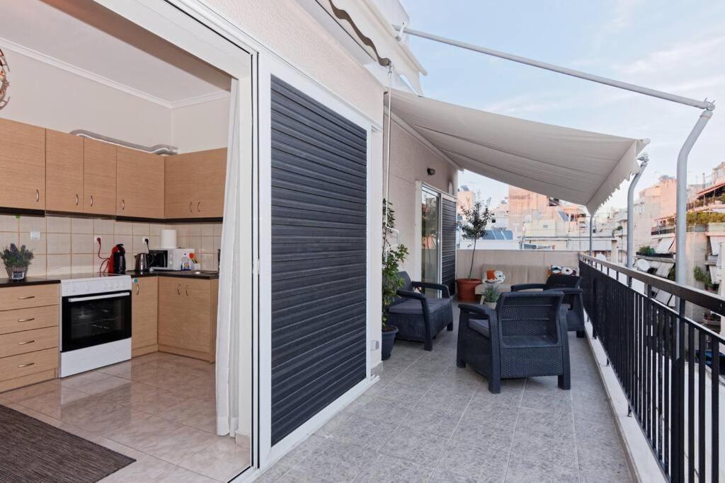 Big Terrace Near Metro And Athens Center 아파트 외부 사진